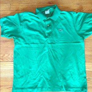 Green Lacoste polo size 5 men’s shirt
